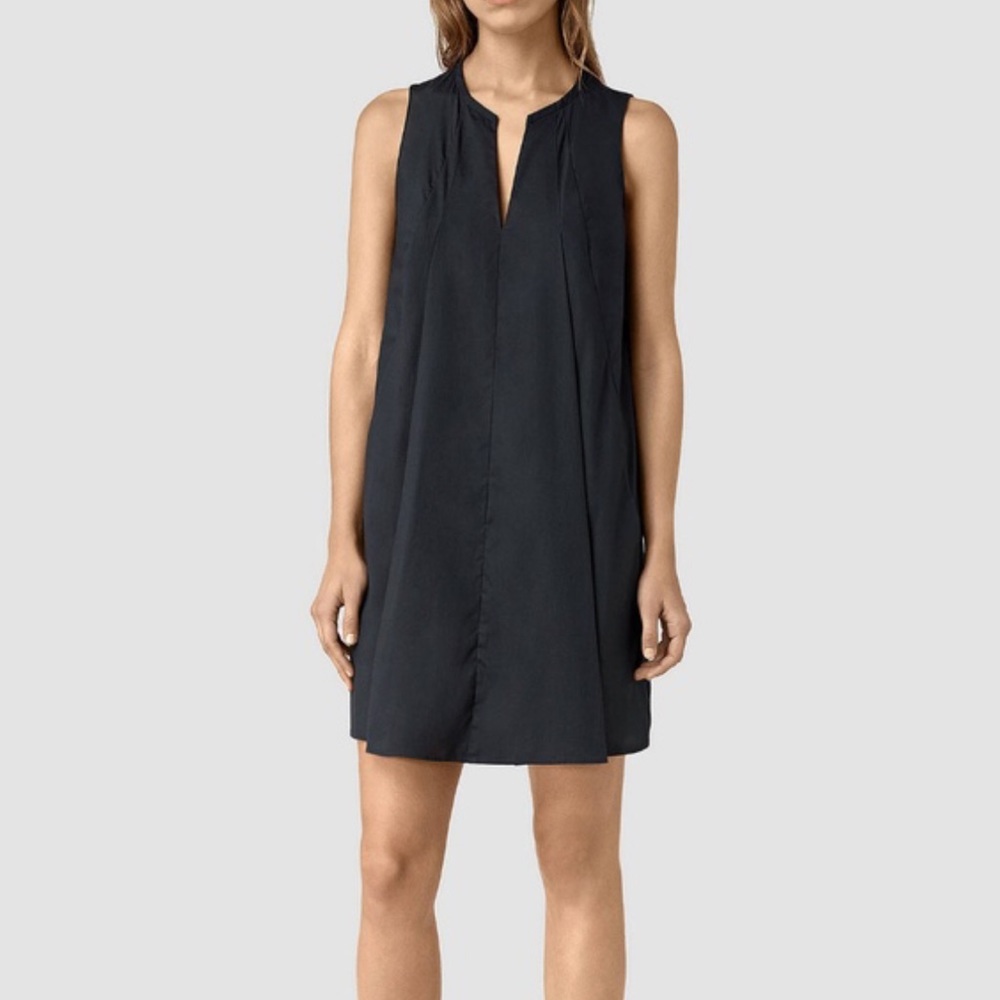 NWT All Saints Bea Dress in Ink Blue Size US 2